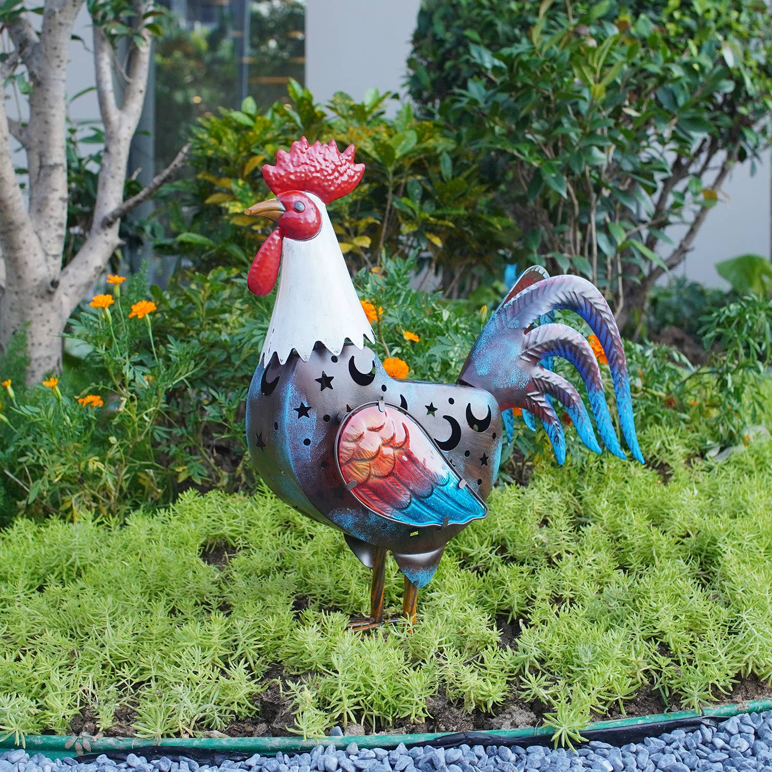 Liffy - Wholesale Outdoor Ornament/Decor - Solar Rooster Metal Garden Statue for Outdoor Yard Decor4