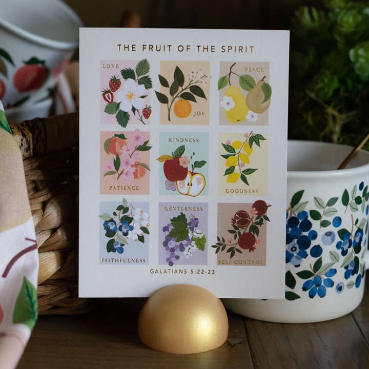 Paper Farm Press - Wholesale Stationery/Notecard Set - The Fruit Of The Spirit Verse Card Set
