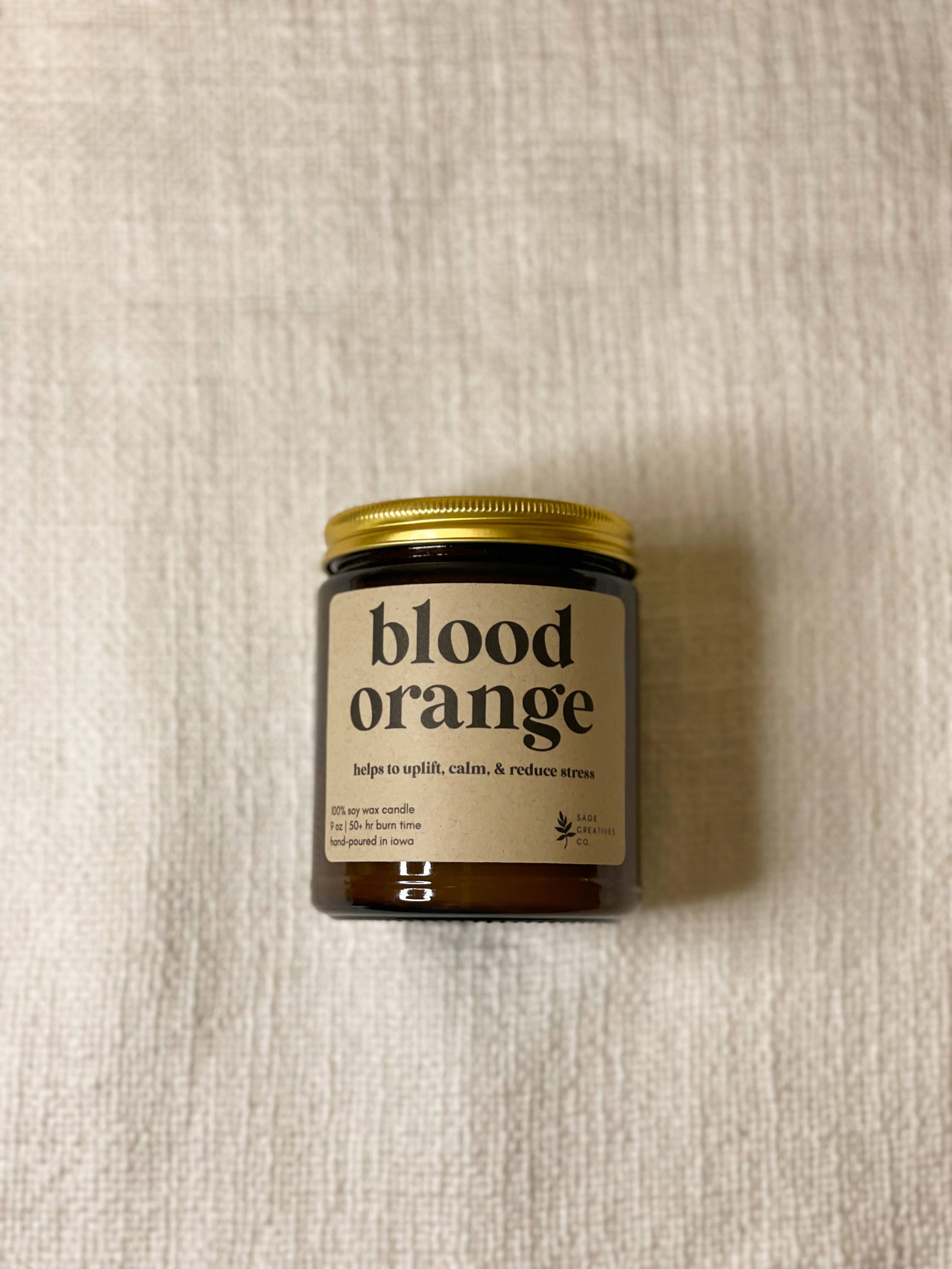 Sage Candle Co. - Vente Bougie en bocal - Blood Orange - Bougie d'aromathérapie à 100 % à la cire de soja2