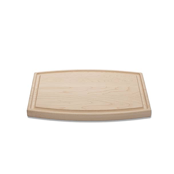Maple - RO12 - Small Arched Cutting Board with Juice Groove 12''x9''x3/4'' for wholesale by Wood Hill Boards Inc