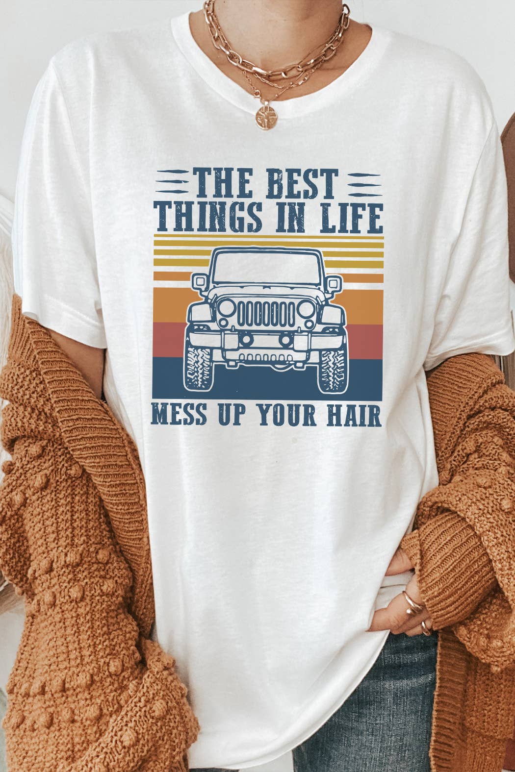 Kissed Apparel - Vente T-shirt sérigraphié – femme - T-shirt illustré Best Things in Life Mess Up Your Hair2