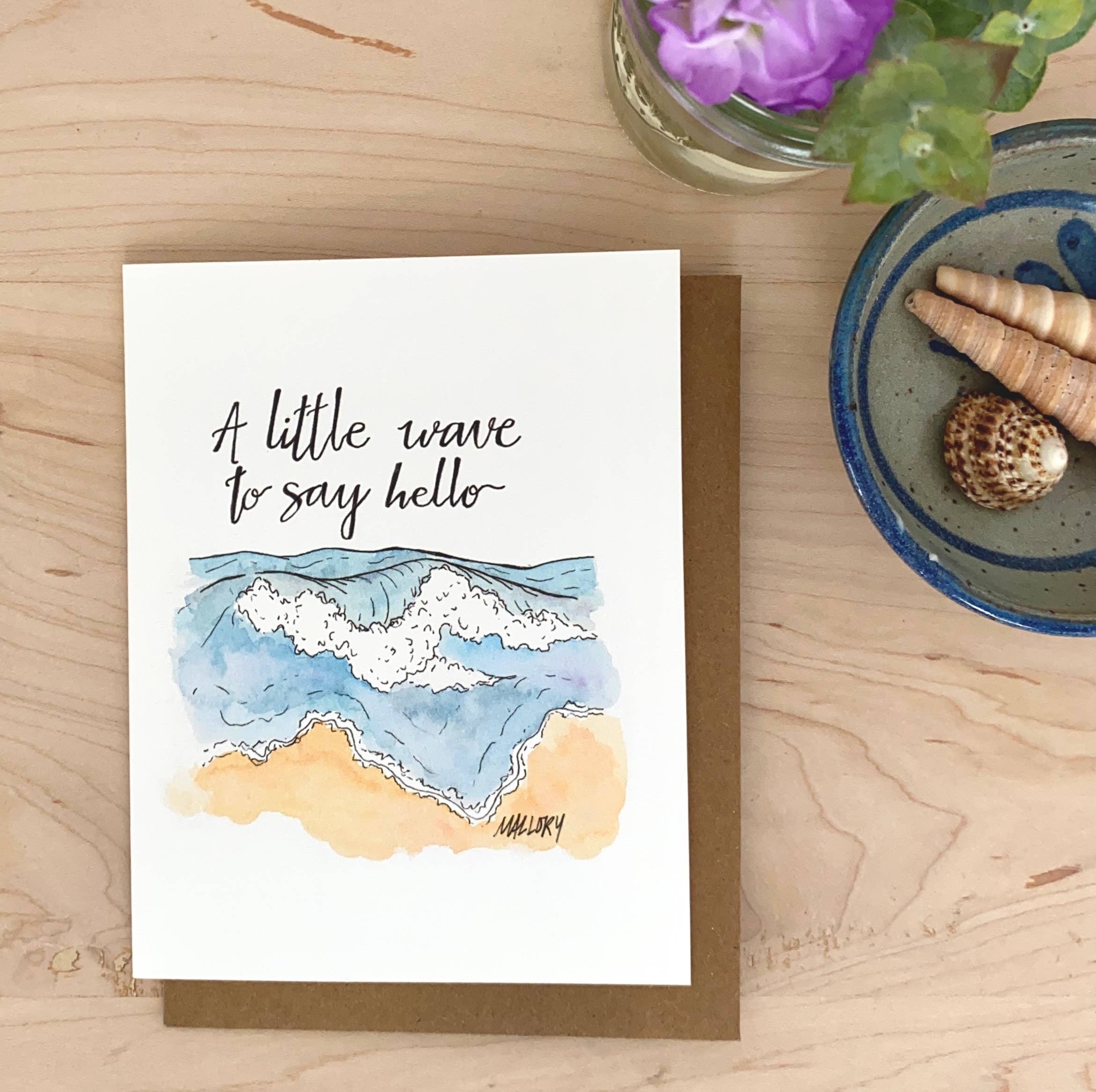 Stem and Soul - Wholesale Everyday Greeting Card - A Little Wave to Say Hello Anytime Greeting card2