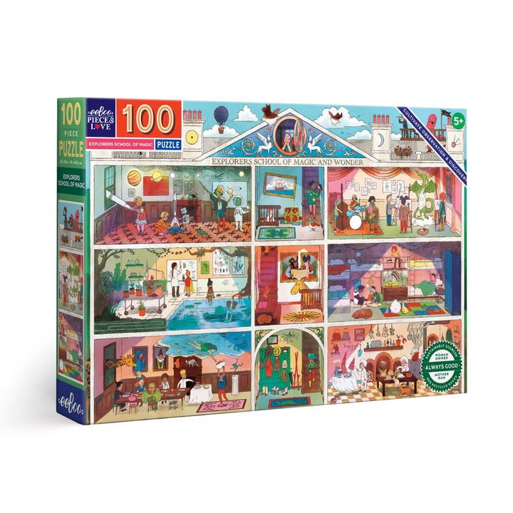Explorers School of Magic 100 Piece Puzzle for wholesale by eeBoo