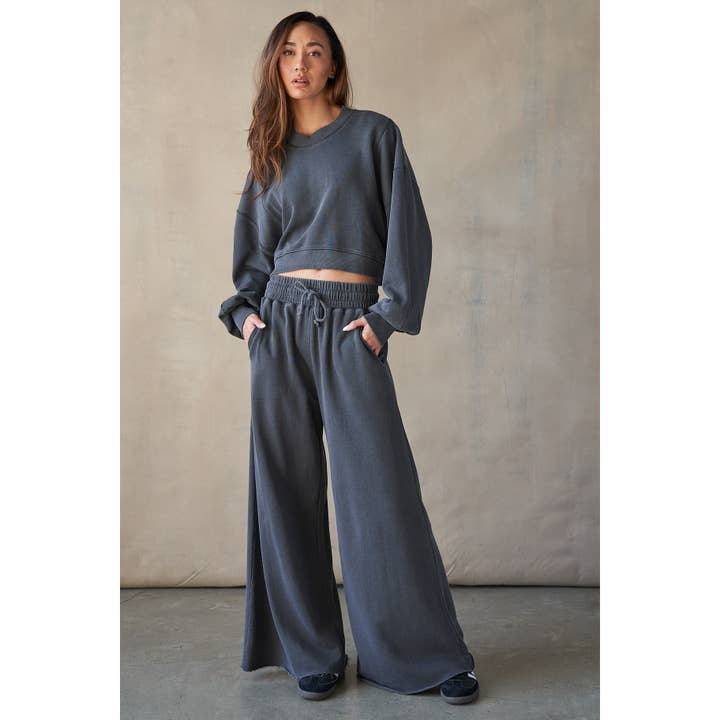 lalamia - Wholesale Pants - Women's - Matching Rib Wide Oversize Sweatpants18