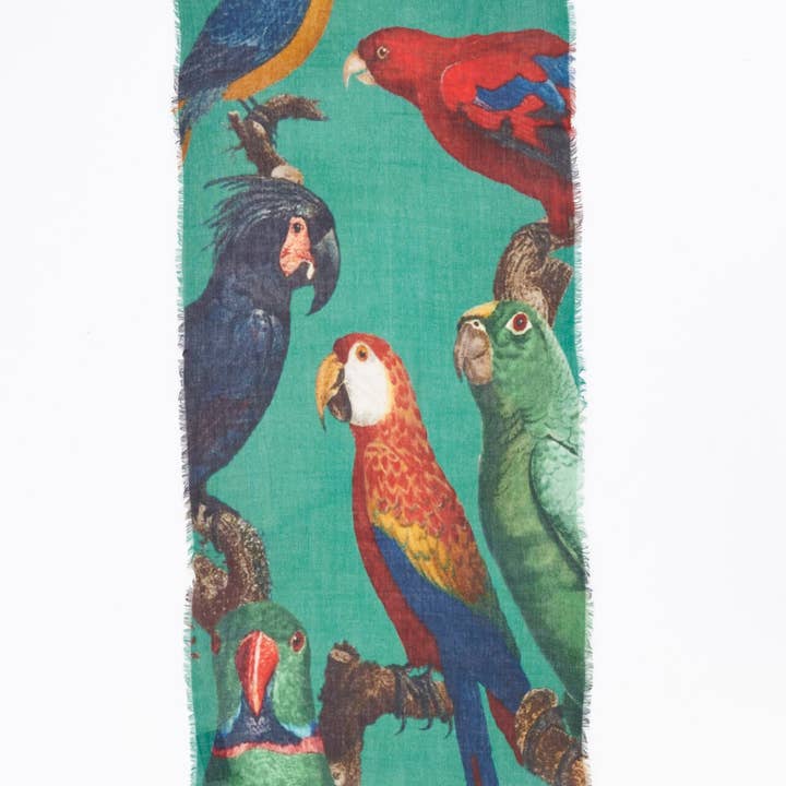 OTRACOSA - Wholesale Scarf - Unisex - Scarf Wool - Otra Cosa - All Color Parrots - 4768