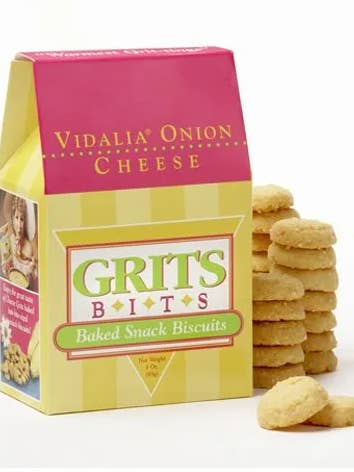 Vidalia Onion Grits Bits 3oz Box for wholesale by Grits Bits