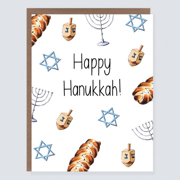 Scatter Print Hanukkah Card for wholesale by Morgan Swank Studio