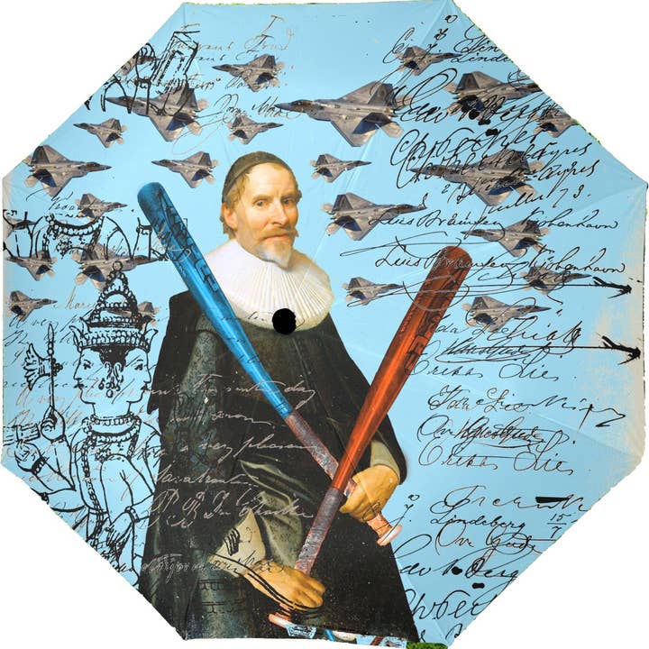 THE F22 RAPTOR HUNTER IN EARLY SPRING I Semi-Automatic Foldable Umbrella for wholesale by Bønes and Balløøns