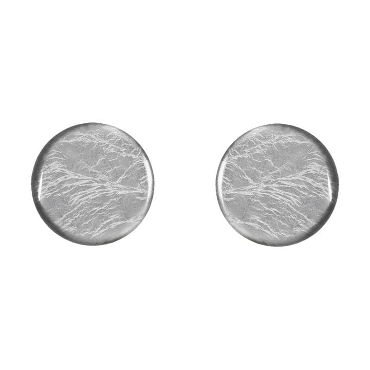 Mo Resin - Wholesale Dangle Earrings - Circle Silver Large Statement Earrings - ST020S1