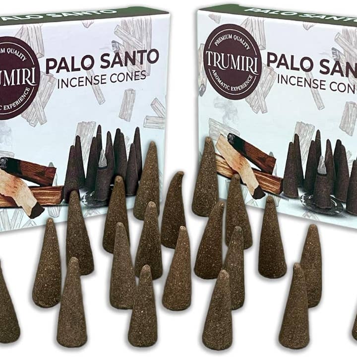 Palo Santo Incense Cones - Pack of 2, Total 20 Incense Cones for wholesale by TRUMIRI Incense Candles & Aromatherapy
