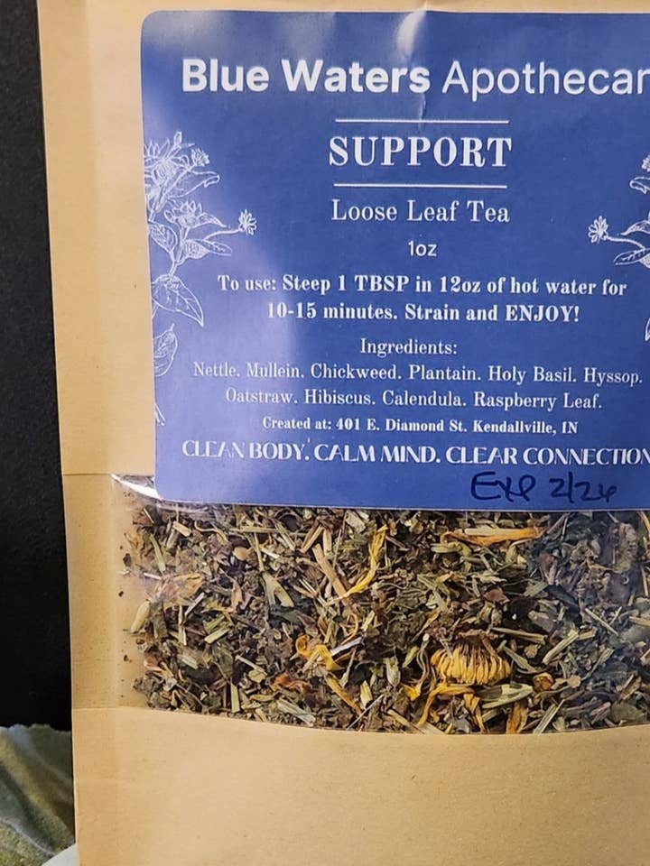Tea Blend- Support for wholesale by Blue Waters Apothecary