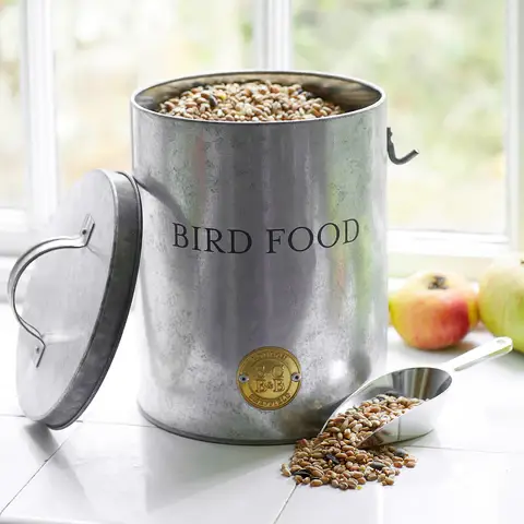 Burgon and Ball – wholesale Bird feeder – Sophie Conran - Galvanized Bird Food Tin1