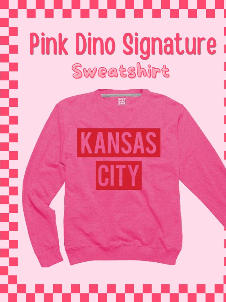 Pink Dino Signature Sweatshirt Wholesale Pack for wholesale by Pink Dinosaur