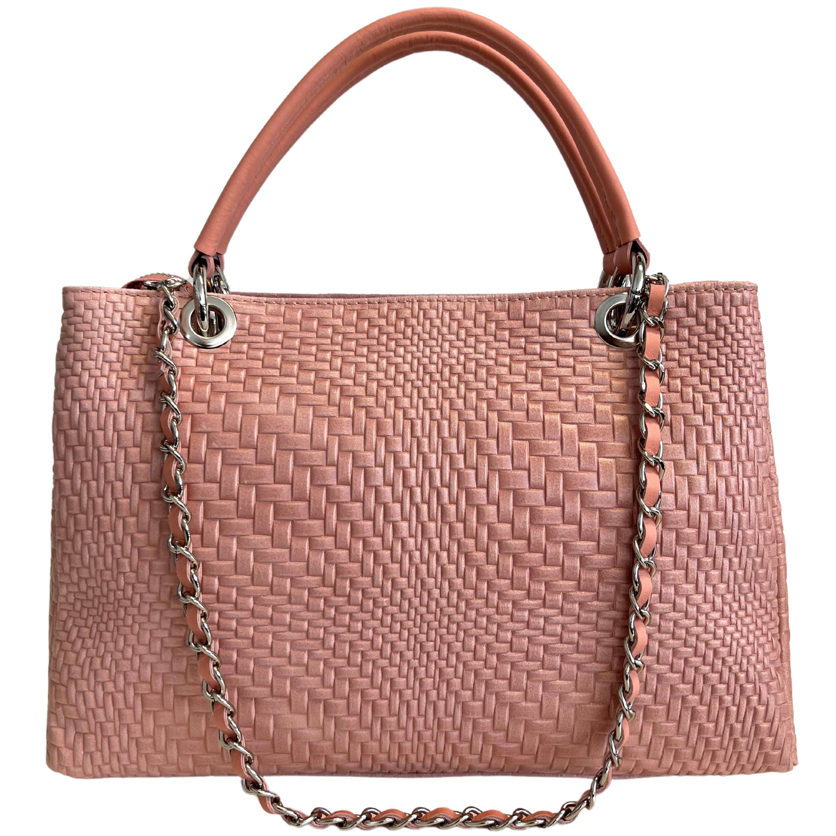 MODARNO - Vente Sac à main avec poignée sur le dessus – femme - Sac à main femme MODARNO en cuir véritable tressé avec bandoulière19