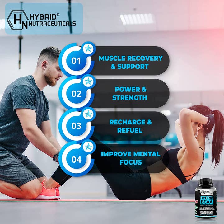 Hybrid Nutraceuticals LLC - Wholesale Oral Supplement/Vitamin - Hybrid BCAA Tablets 1000mg - 2:1:1 Extra Strong Branched Cha