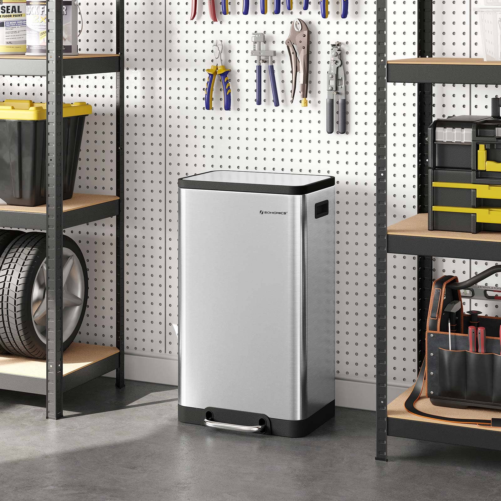 Greenwestons - Vendita all'ingrosso Cestino/bidone della spazzatura - Pattumiera a pedale da 12 galloni 11