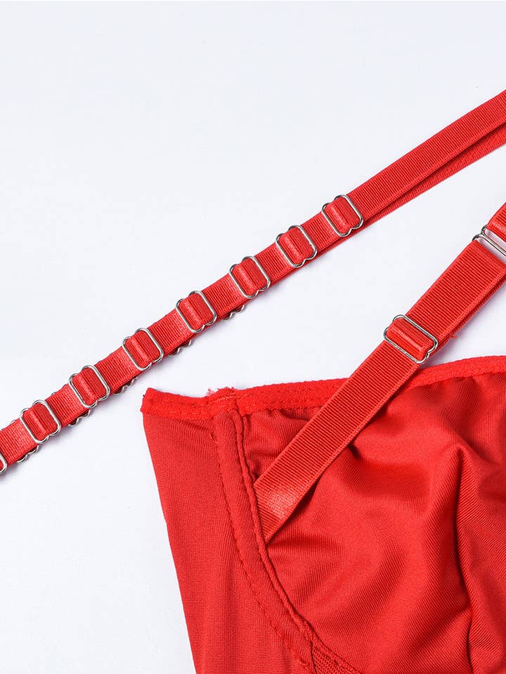 Tourtiwi - Wholesale Lingerie Bodysuit - Women's - Sexy Mesh Halter Lingerie Bodysuit33