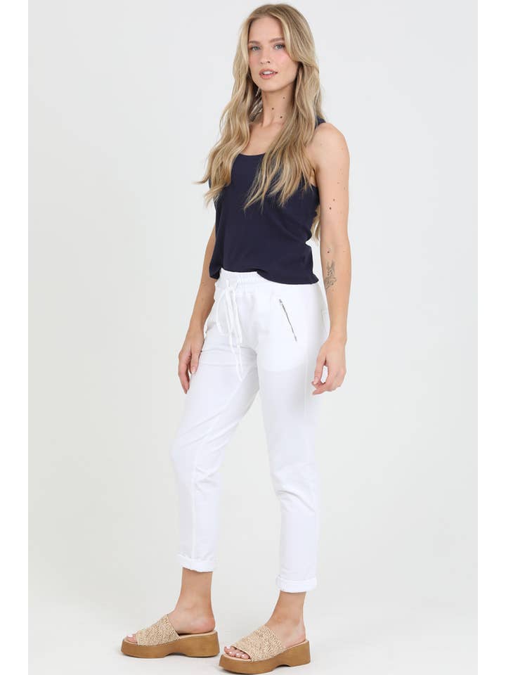 Nostalgia - Vente Pantalon d'intérieur/de jogging – femme - JOGG DE JOGGING EN TISSU ÉPONGE NP746-ASIS AVEC LIEN À NOUER SUR LE DEVANT ET POCHE ZIPPÉE18