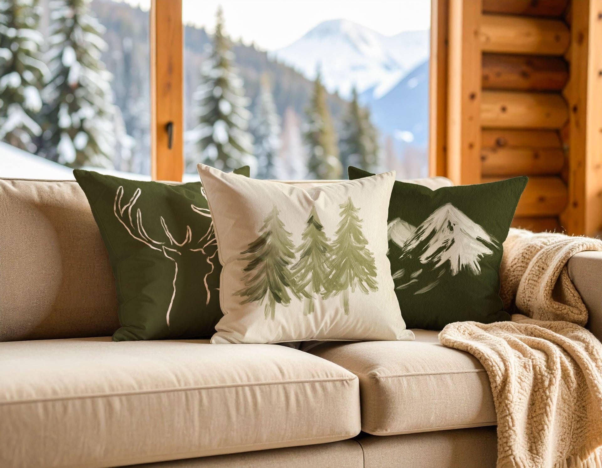 Coast and Valley - Wholesale Throw/Decorative Pillow - Tree cushion1