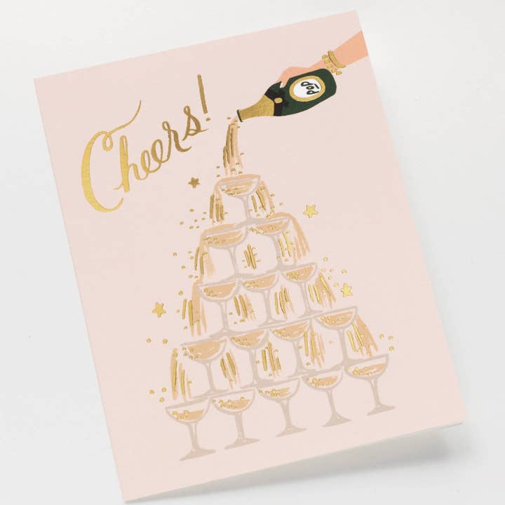 Rifle Paper Co. - Wholesale Congratulations Card - Champagne Tower Cheers Card1