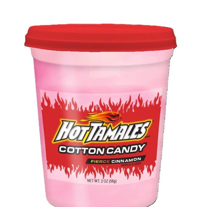 Hot Tamales Cotton Candy, 2oz Tubs, 12ct for wholesale by Grandpa Joe's Candy Shop