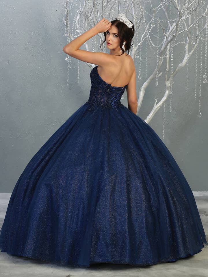LA Merchandise - Wholesale Gown - Women's - LA141 Strapless Lace Bodice Quinceanera Ball Gown2
