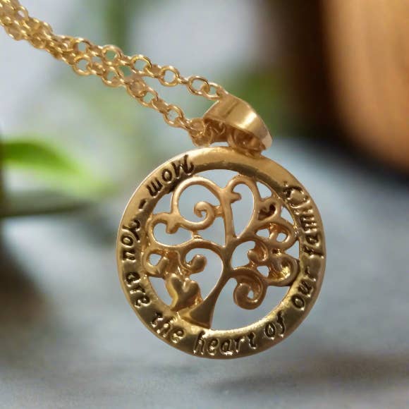 Pink tiful of LOVE - Wholesale Pendant/Charm Necklace - MOM-you are the heart of our family Pendant Necklace
