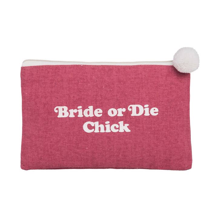 SALE Cosmetic Bag, Bride Or Die for wholesale by Totalee Gift