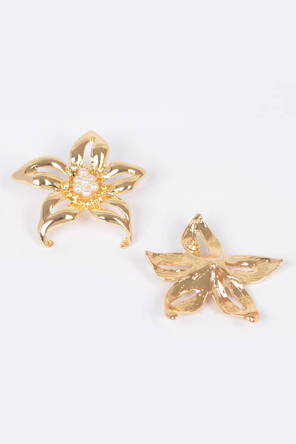 GD  Vintage Metal Flower Earring for wholesale on Faire1