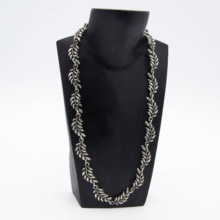 Conjunto de Folha em Prata Esterlina de Colar, Pulseira e Brincos Pendentes por atacado de Renata Rubio 92.5