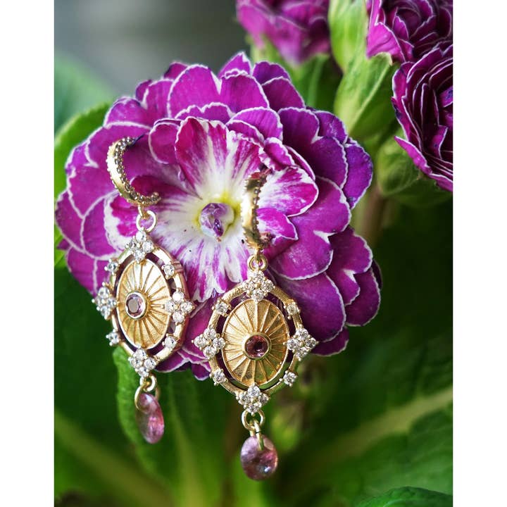 DIAPERIS - Wholesale Dangle Earrings - ALEXANDRIA AMETHYST EARRINGS1