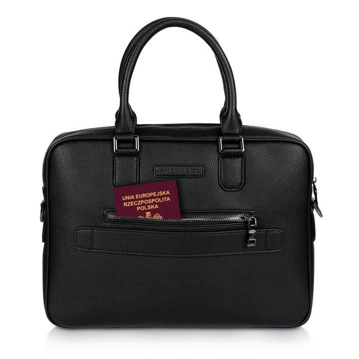 James Hawk - Wholesale Laptop Bag - Men's - Briefcase Laptop Bag with RFID Protection & Shoulder Strap2