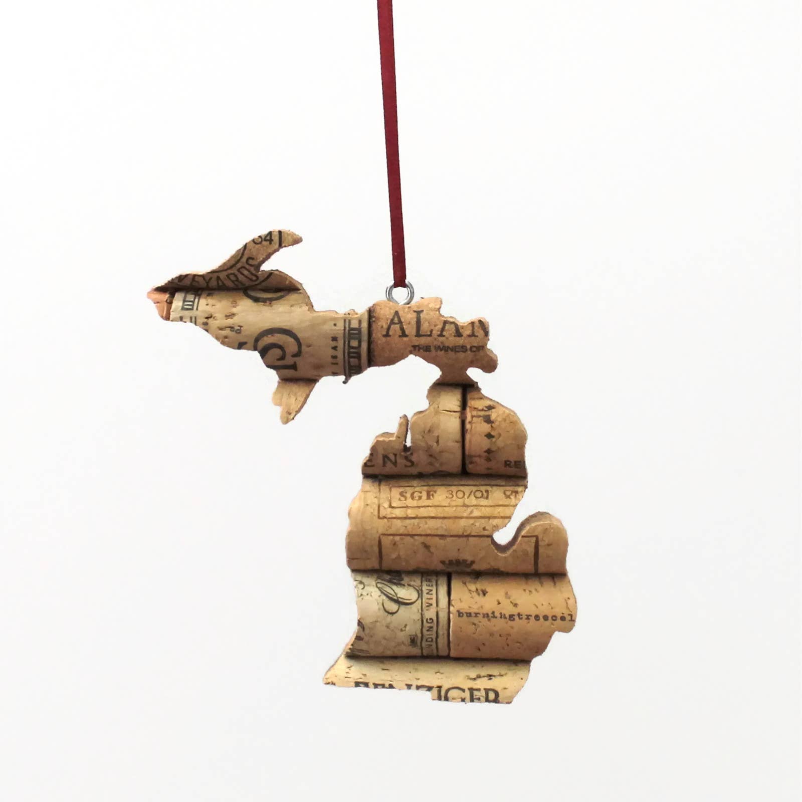 Desert Coastal Studios - Wholesale Ornament - Pick Your State Wine Cork Ornament - Gift for Wine Lover9