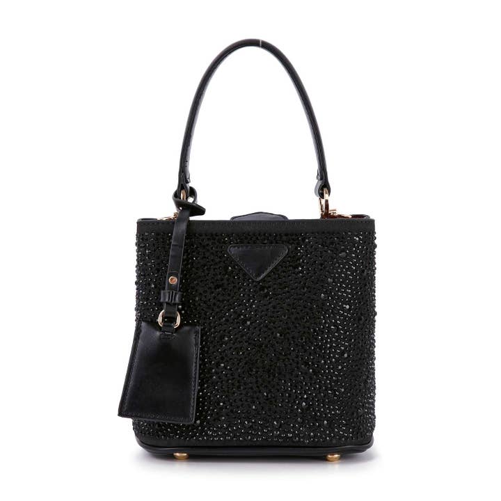 Handbag Express - Wholesale Top handle bag – women's - Petite Rhinestone Sparkler Bucket Bag5