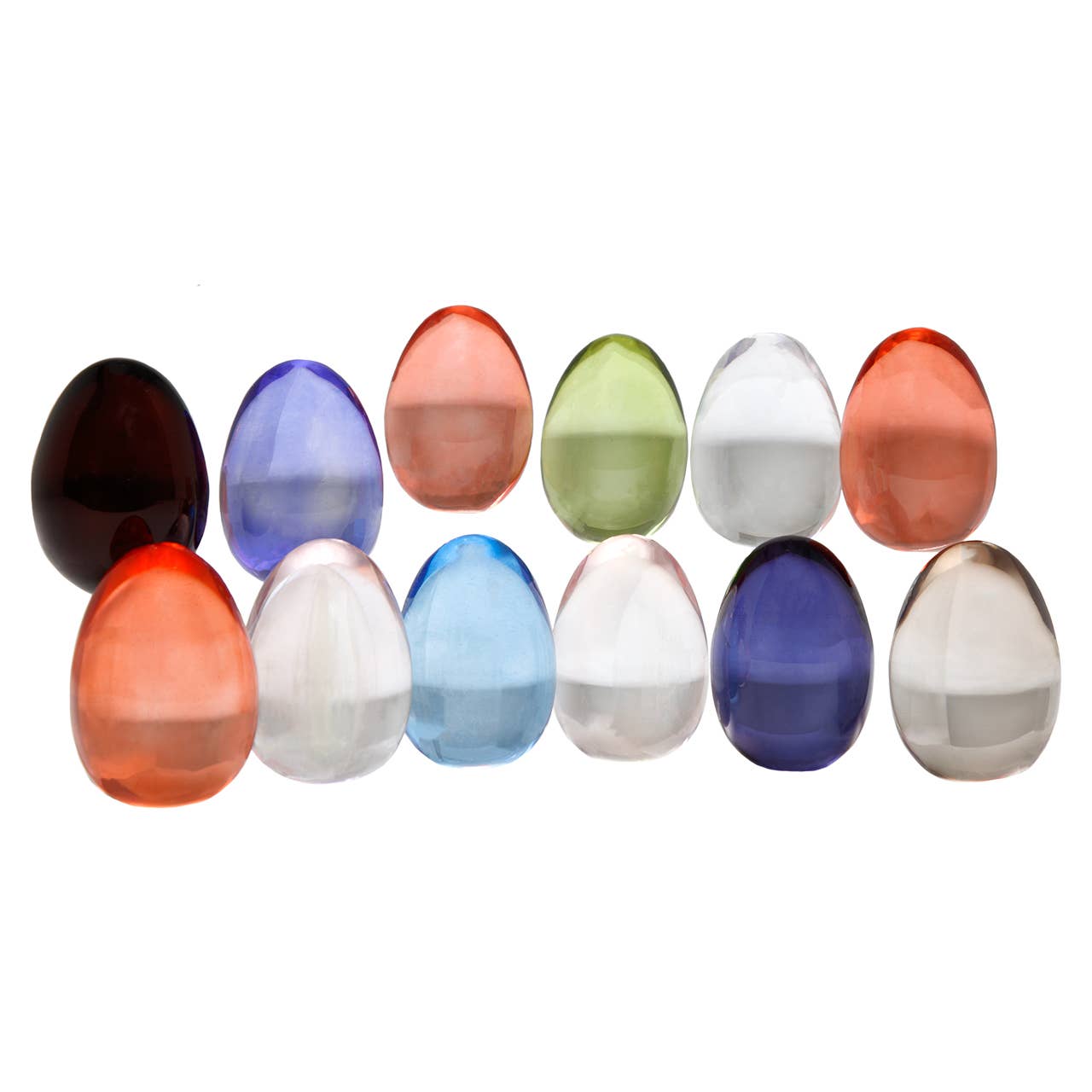 Kavana Decor by The Import Collection - Wholesale Decorative Tabletop Object - Chroma Acrylic Eggs -Set 121