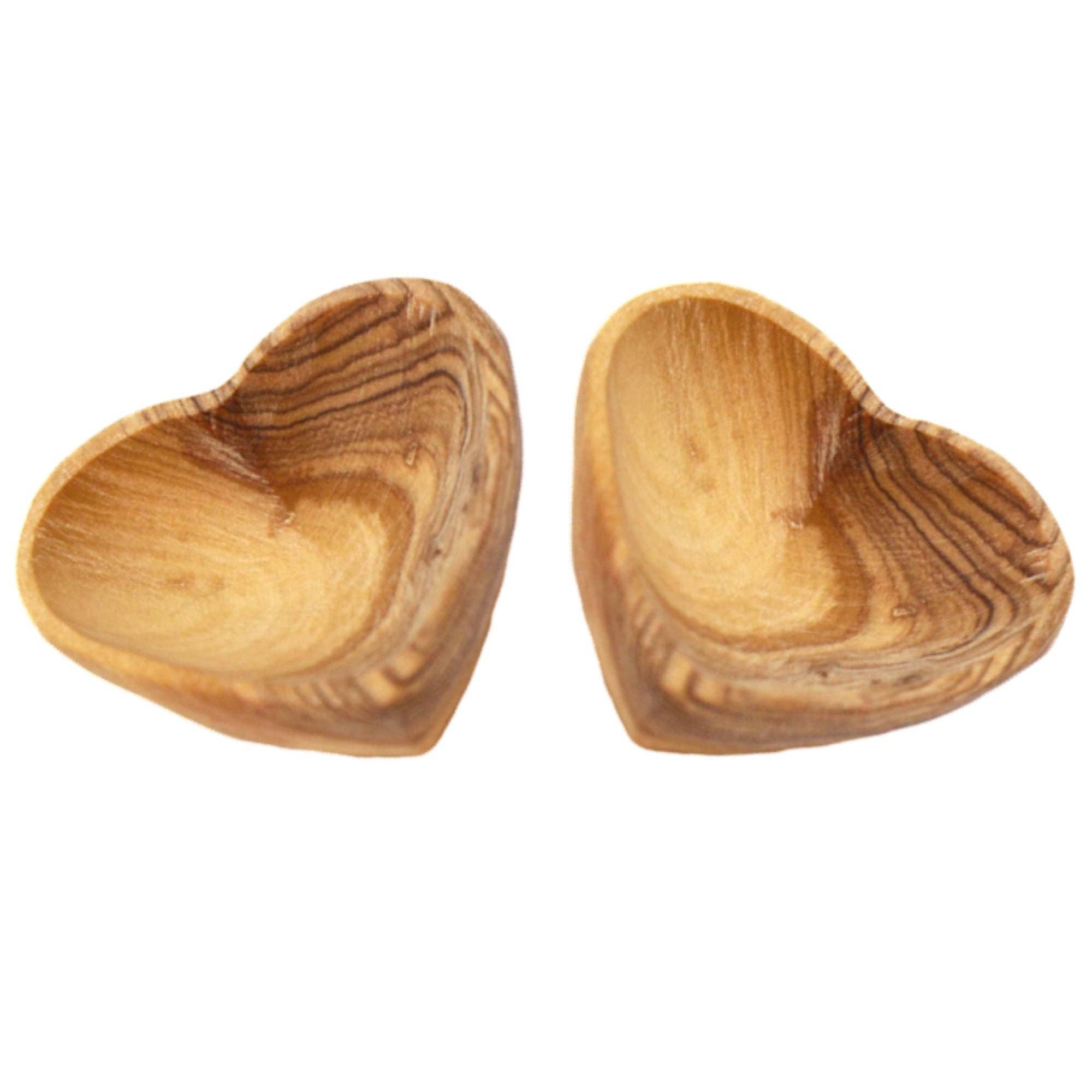 Global Crafts - Wholesale Jewelry Dish - **Pack of 25 SPECIAL PRICE** Petite Olive Wood Heart Trinket Bowls6