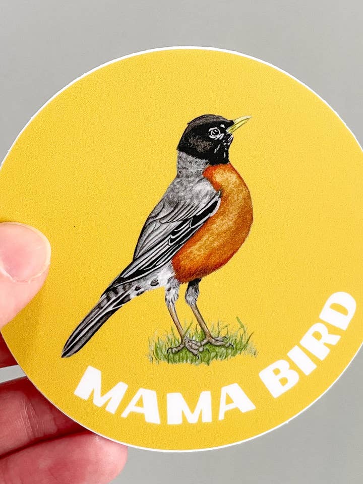 Mama Bird Vinyl klistermärke | Akvarell Robin klistermärke för mamma för wholesale av Fox & Thistle Studio