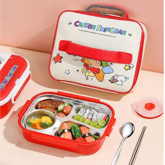 Crayon Shinchan Stainless Steel Lunch Box with Cutlery SET for wholesale by K-Wonderland