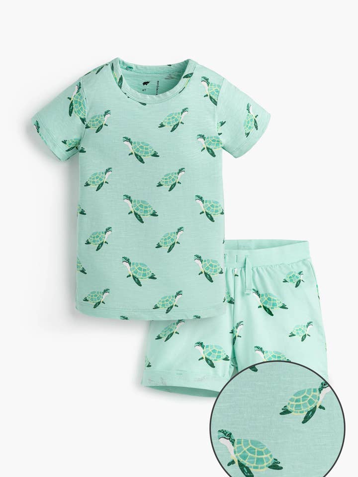 Short Sleeve Tee + Summer Short Set_Sea Turtles for wholesale by Monica + Andy