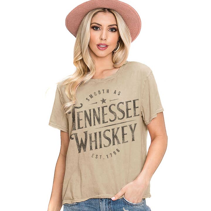 HRTandLUV - Vente T-shirt sérigraphié – femme - HAUT À IMPRIMÉ MINÉRAL TENNESSEE WHISKEY4
