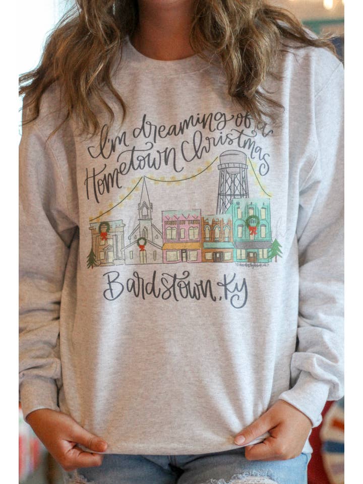 Doodles By Rebekah – wholesale Sweatshirt med tryck - Dam – Jag drömmer om en jul i hemstaden - Anpassad stadströja & T-shirt2