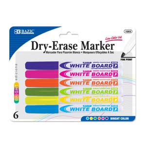 6 The Board Dudes Dry Erase Markers Medium Tip Multicolor(1 Pack