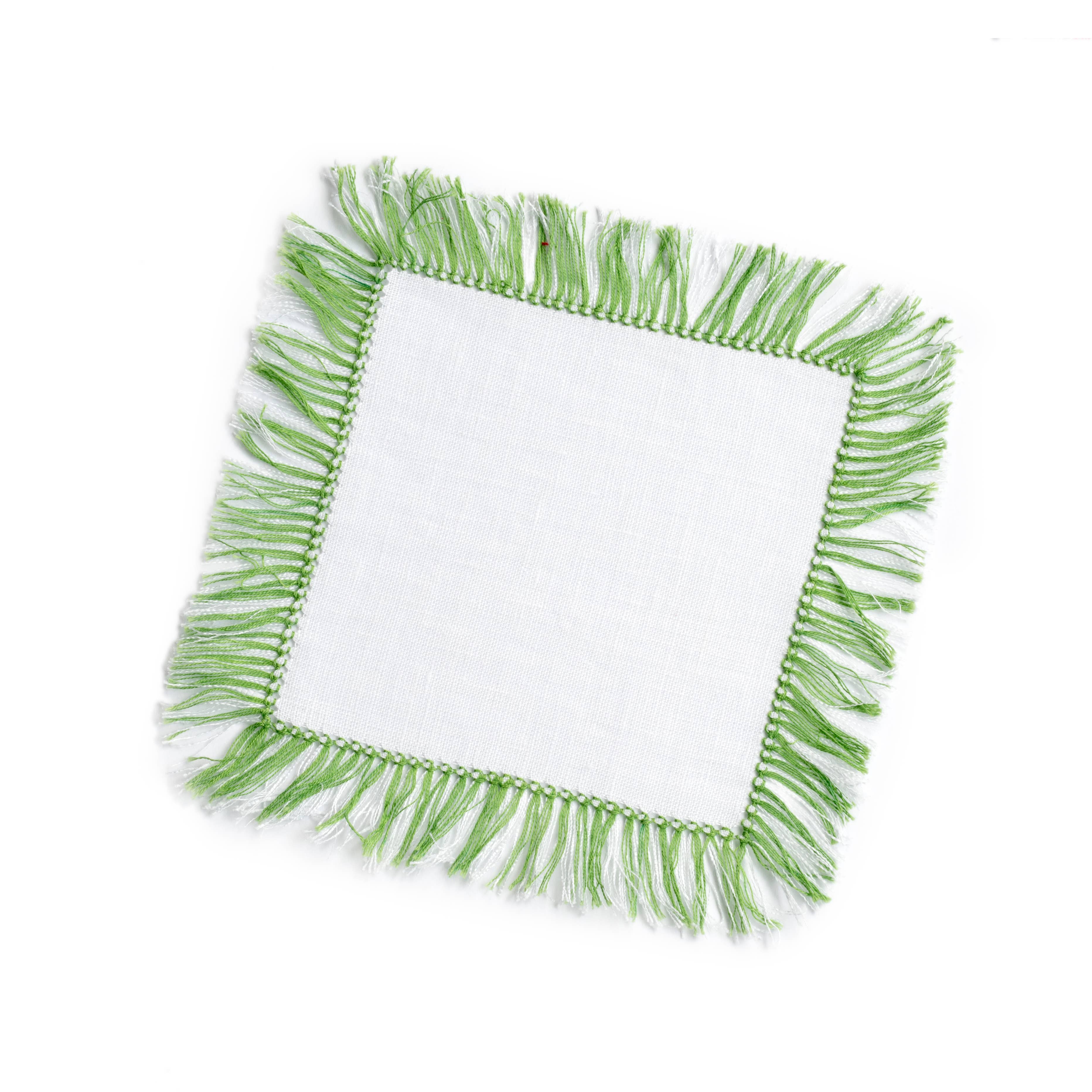 Garden Folly Fine Linens - Wholesale Dinner & Cloth Napkin - Fringe Benefits Linen Cocktail Napkin0
