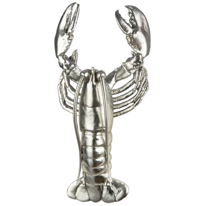silver coloured Figure, wall object lobster silver-colored H. 31 cm, PU 2 for wholesale on Faire