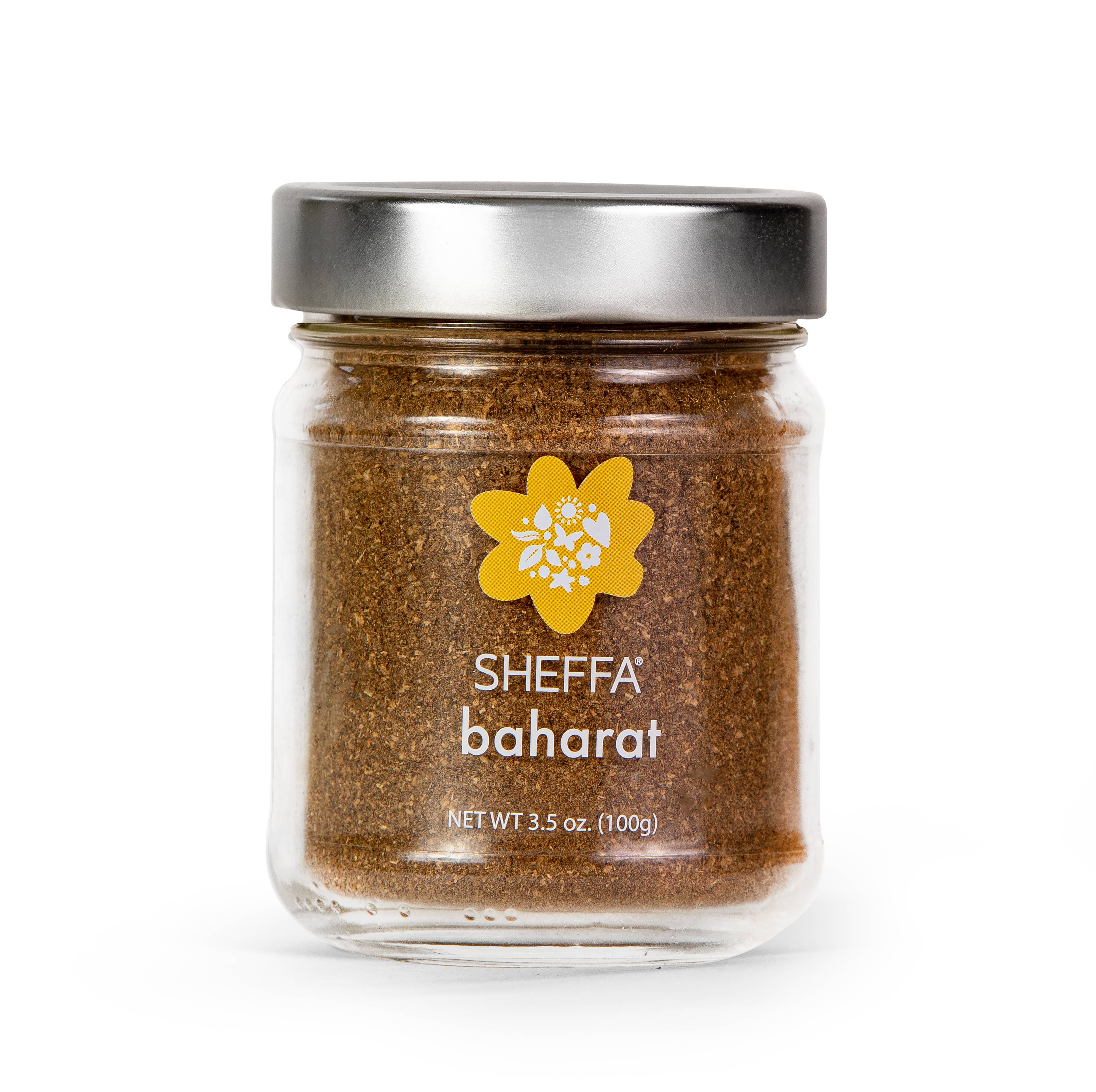 SHEFFA - Wholesale Dried Spice Mix - SHEFFA Baharat Spice Blend (3.5 oz Glass Jar, 100g)