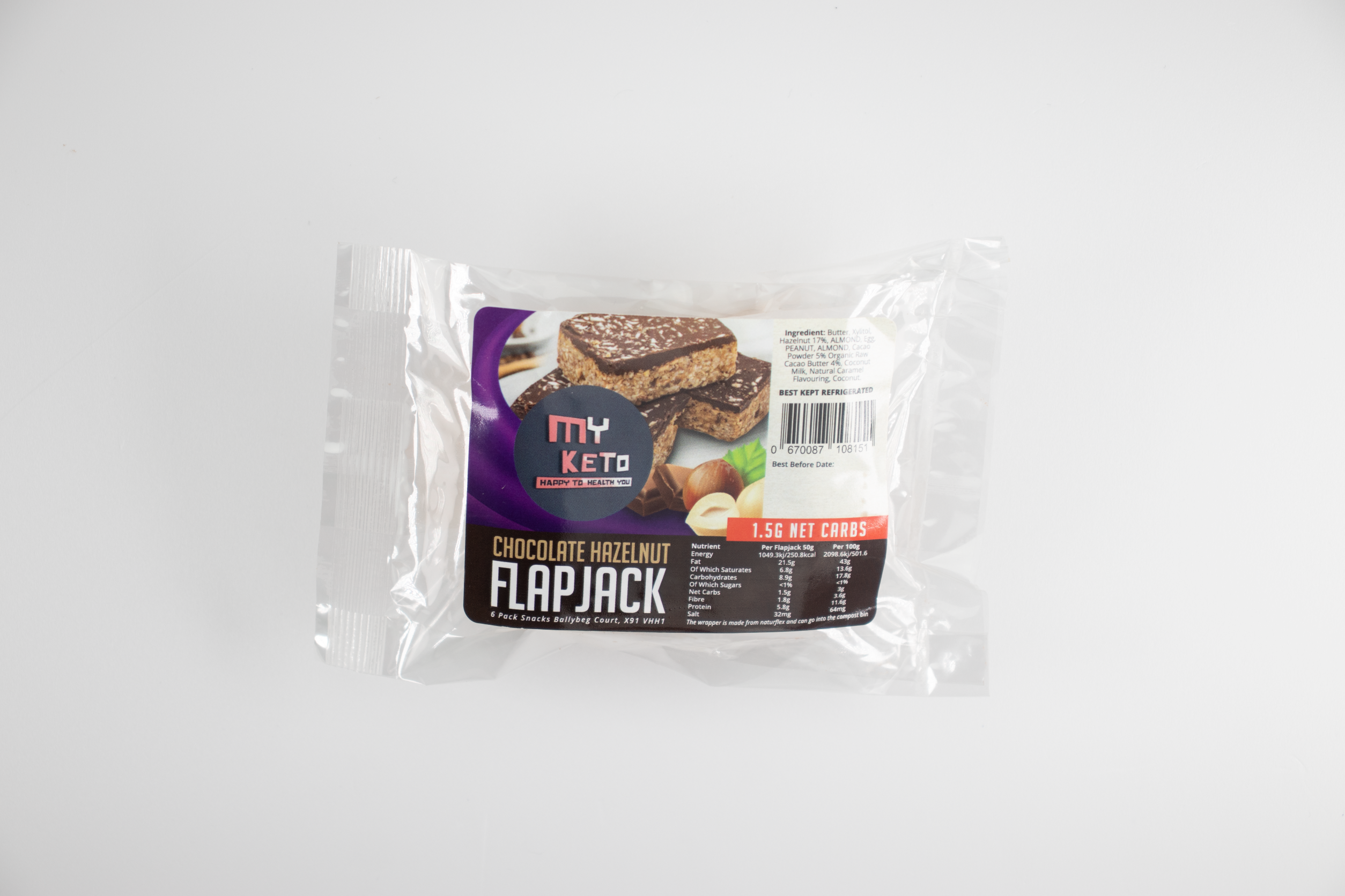 My Keto - Wholesale Snack Bar - Chocolate Hazelnut Flapjack1