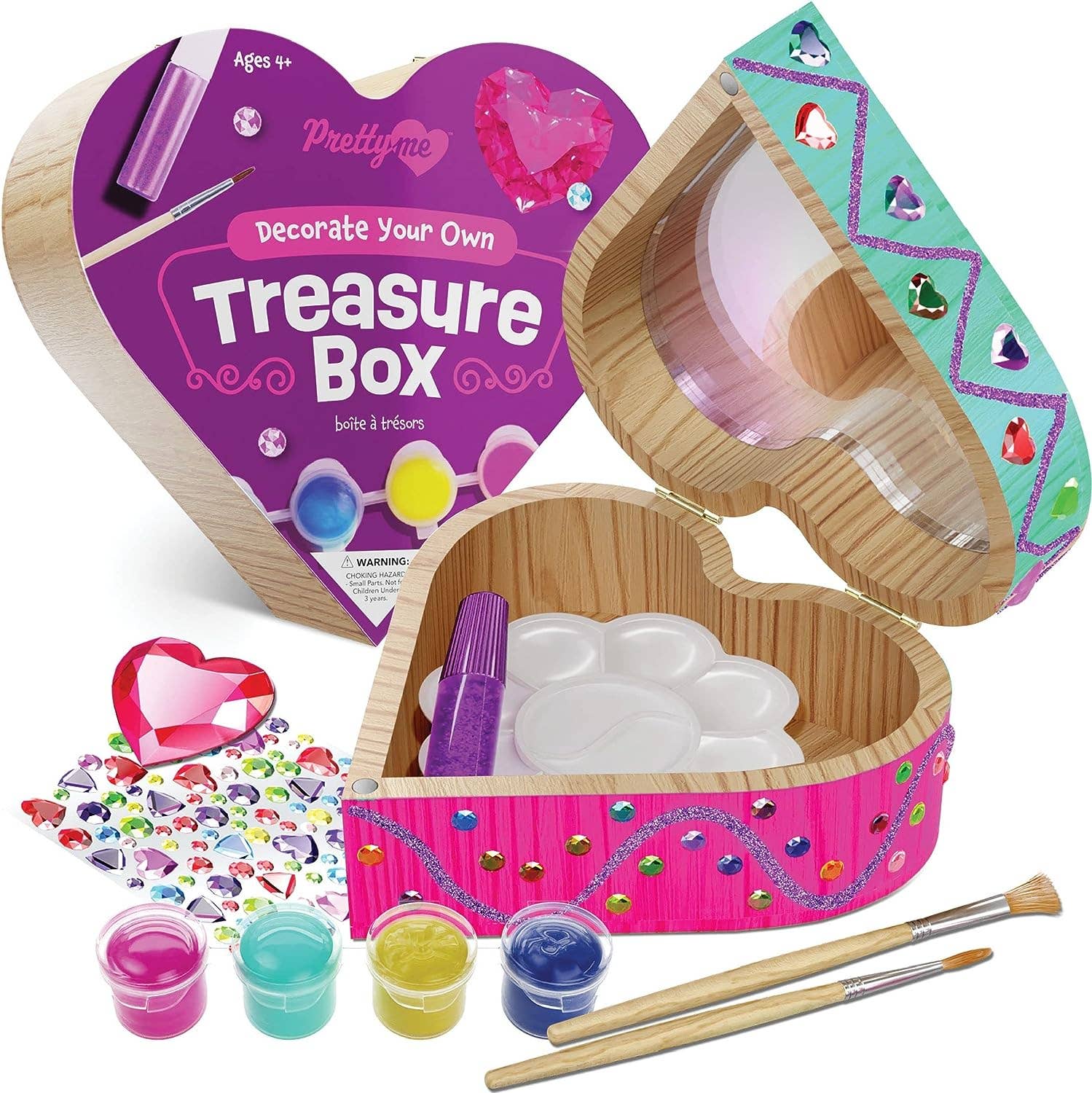 Dan&Darci - Wholesale DIY Craft Kit - Kids - Paint Your Own Wooden Kids Heart Treasure Box7