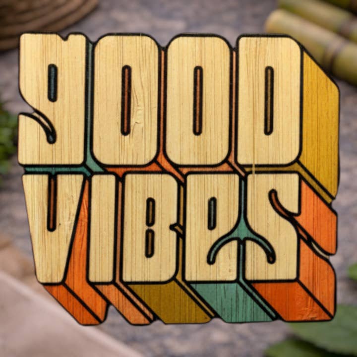 Goede vibes voor wholesale door Bamboo Wood Stickers