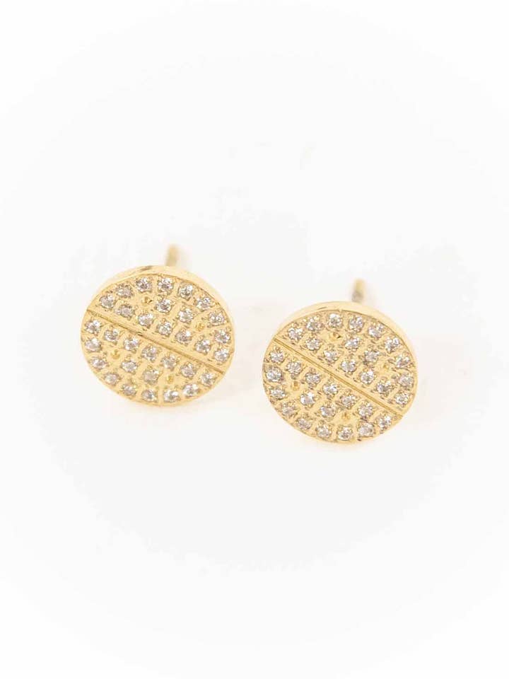 Cent Stud Earrings | Gold for wholesale by Lovoda