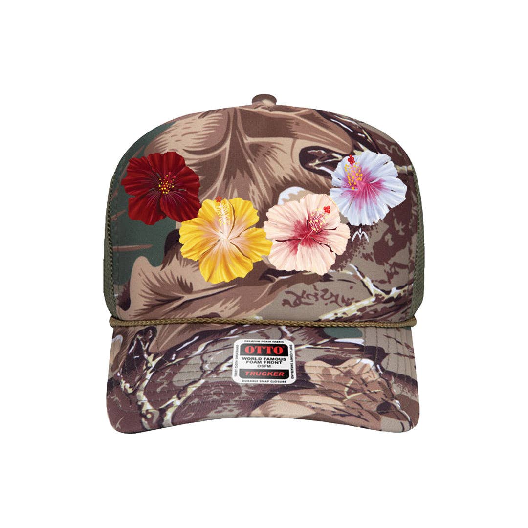 Na Koa Brand - Wholesale Trucker Hat - Unisex - Hibiscus Trucker Hat6